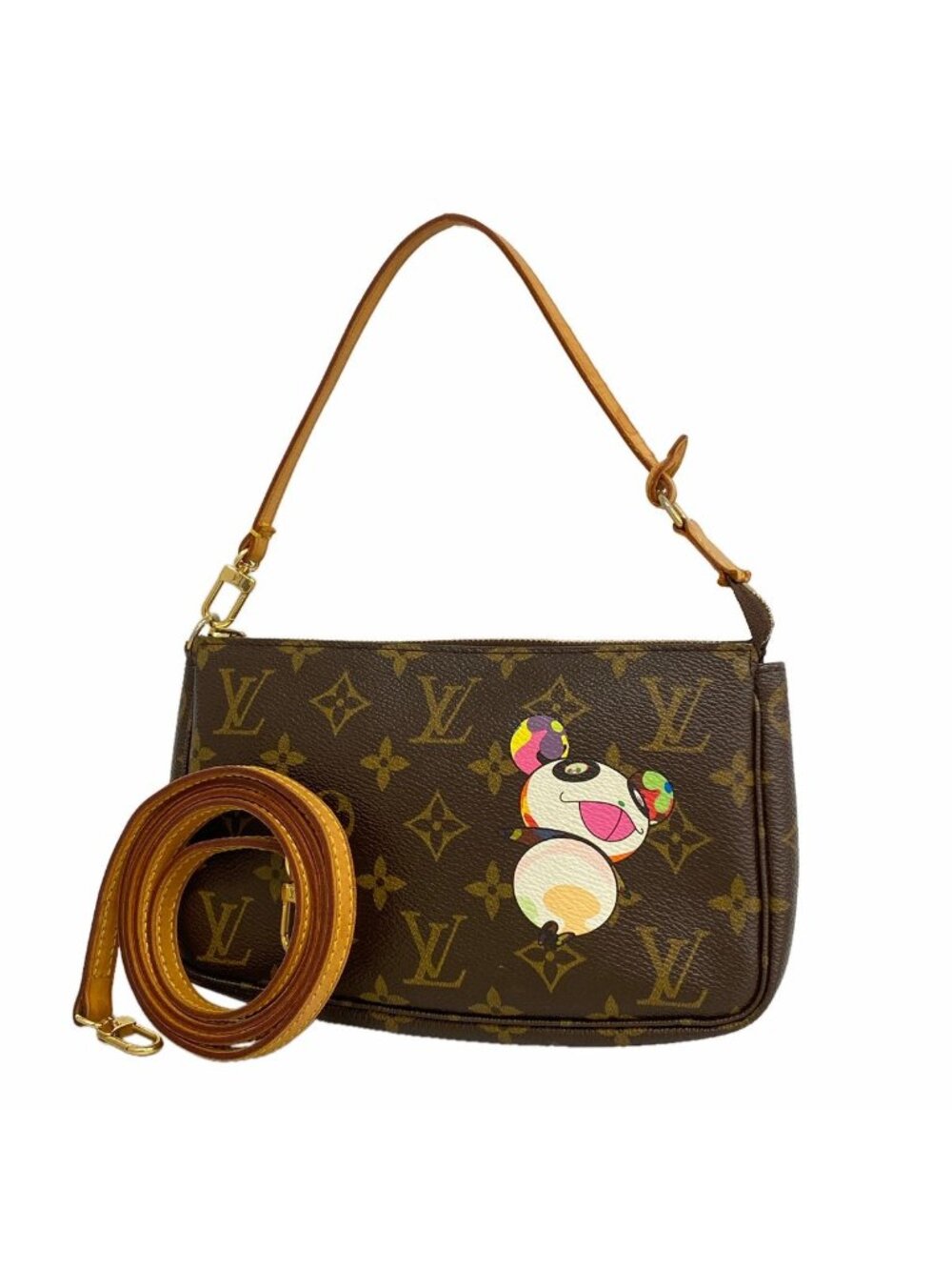 Louis Vuitton Pouch Monogram Panda Pochette Accessoires Brown Takashi Murakami